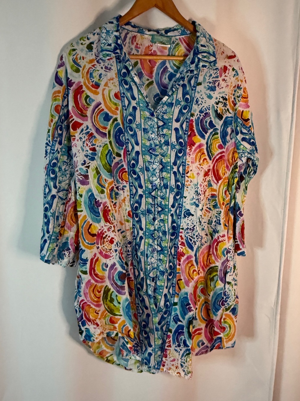 Antica Sartoria Button-Down Tunic Shirt